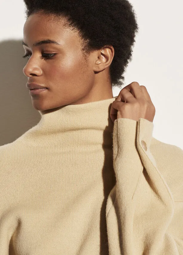 Button Cuff Turtleneck - Maiz