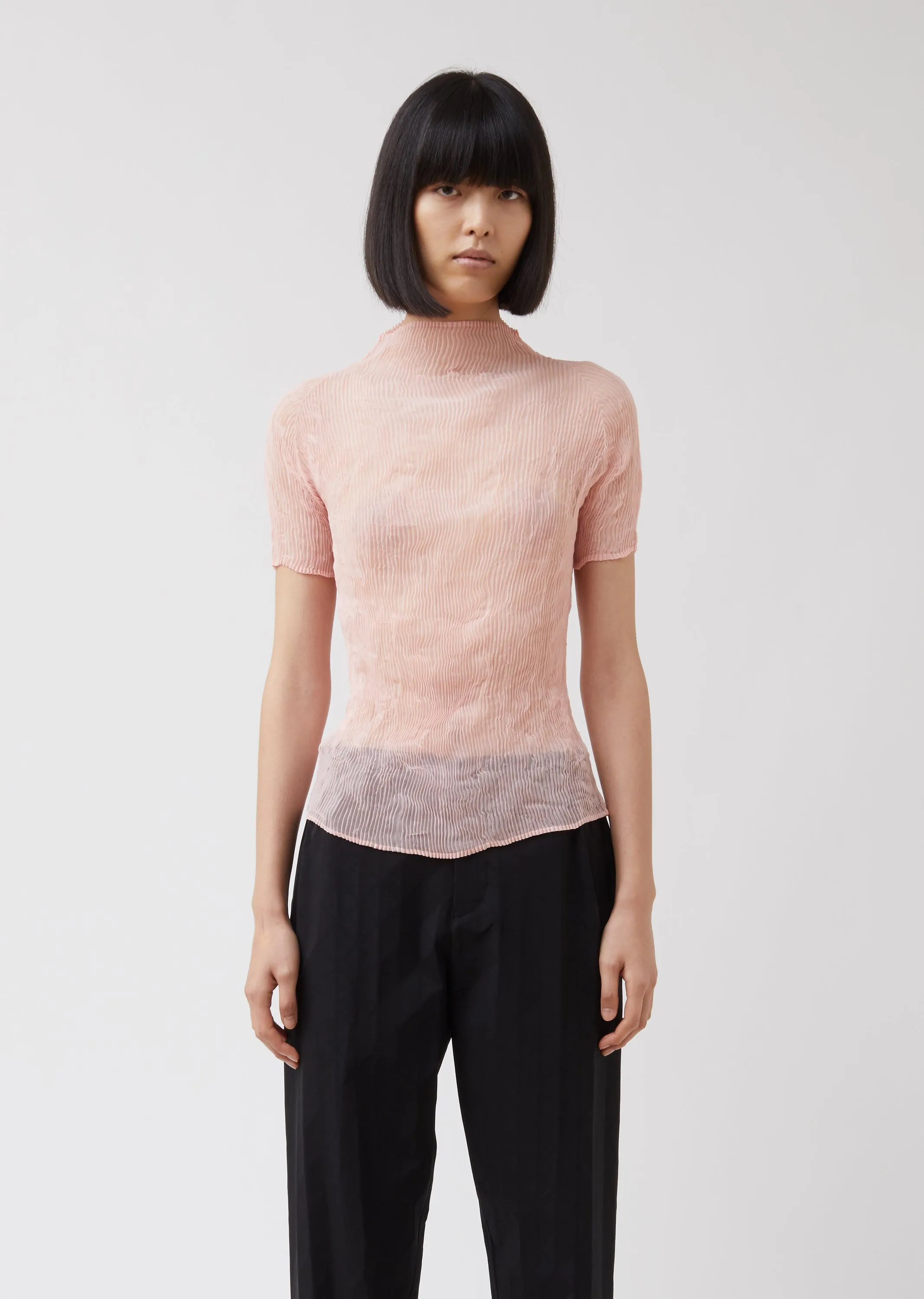 Chiffon Twist 2 Turtleneck T Shirt