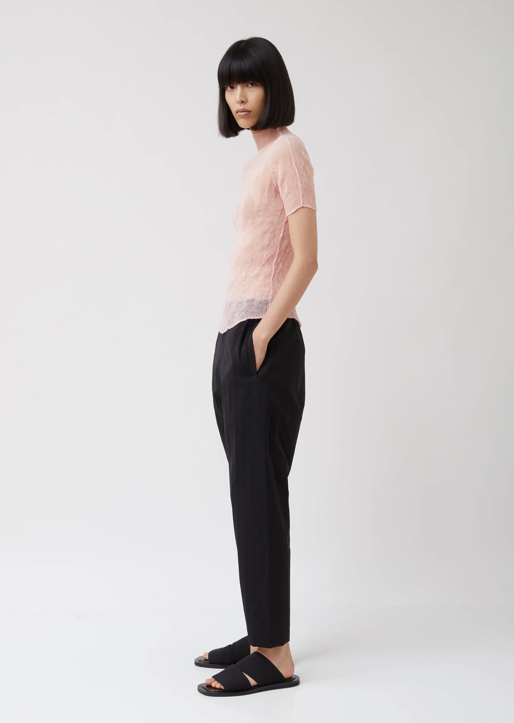 Chiffon Twist 2 Turtleneck T Shirt