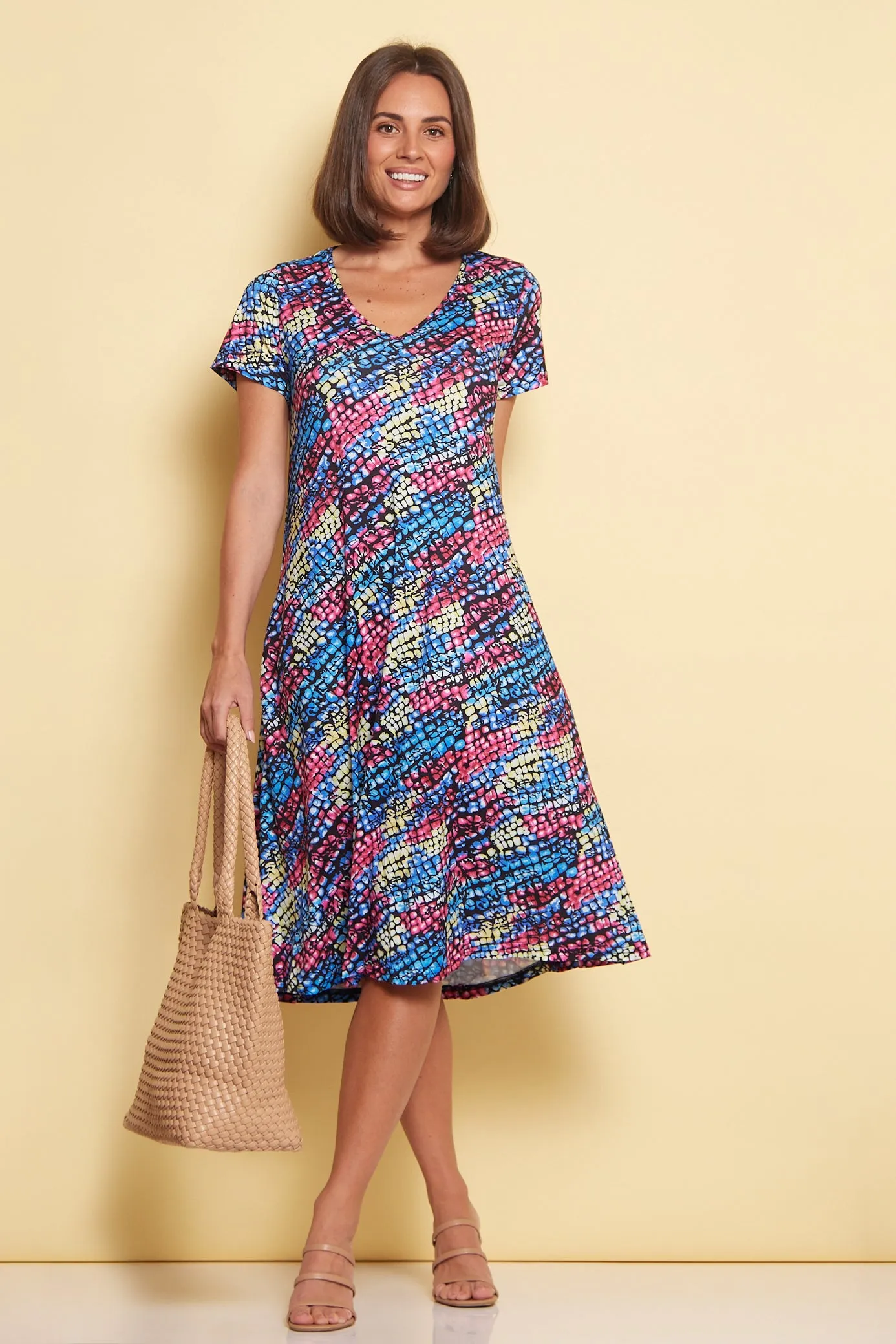 Christobel Dress - Indigo Croc