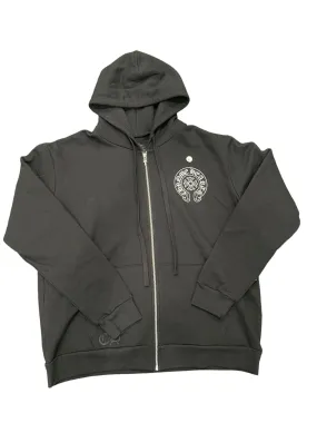 Chrome Hearts Malibu Exclusive Horse Shoe Zip Up Hoodie Black