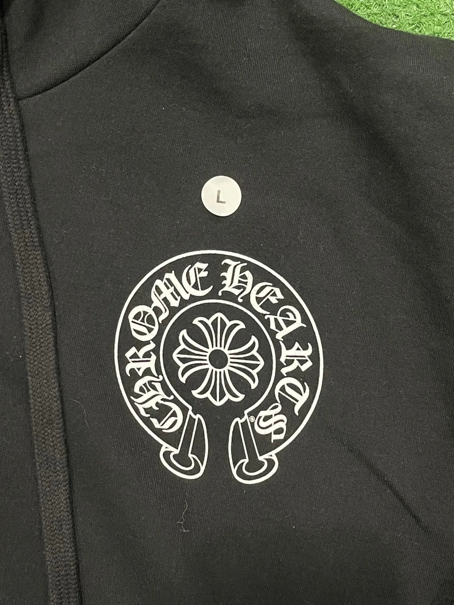 Chrome Hearts Malibu Exclusive Horse Shoe Zip Up Hoodie Black