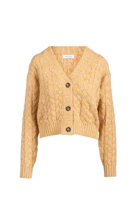 Chunky Cable Cardigan, Marigold