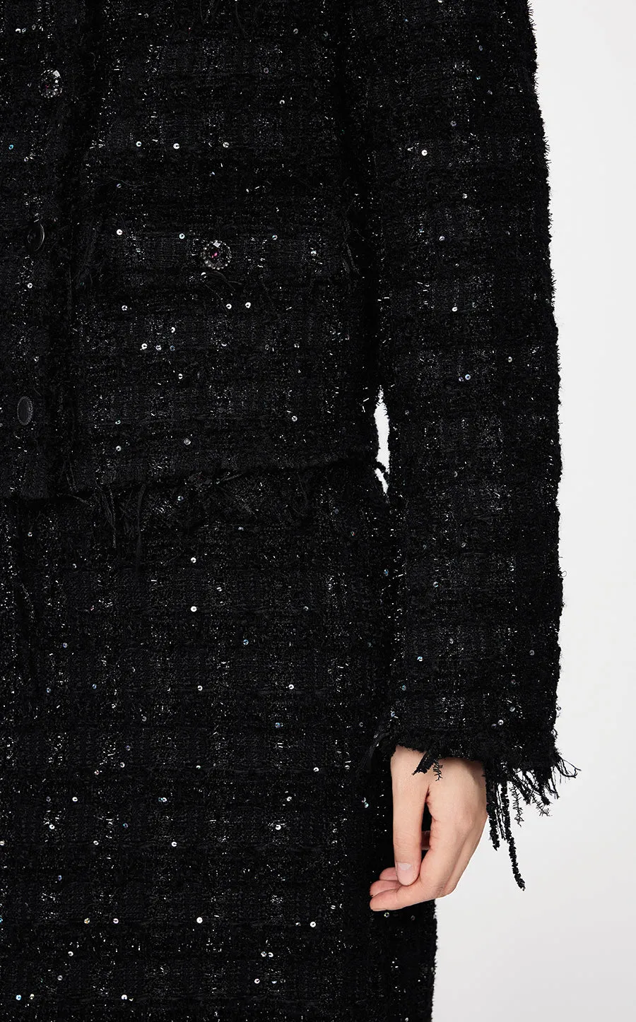 Coat / JNBY Cropped Jacquard Down Coat