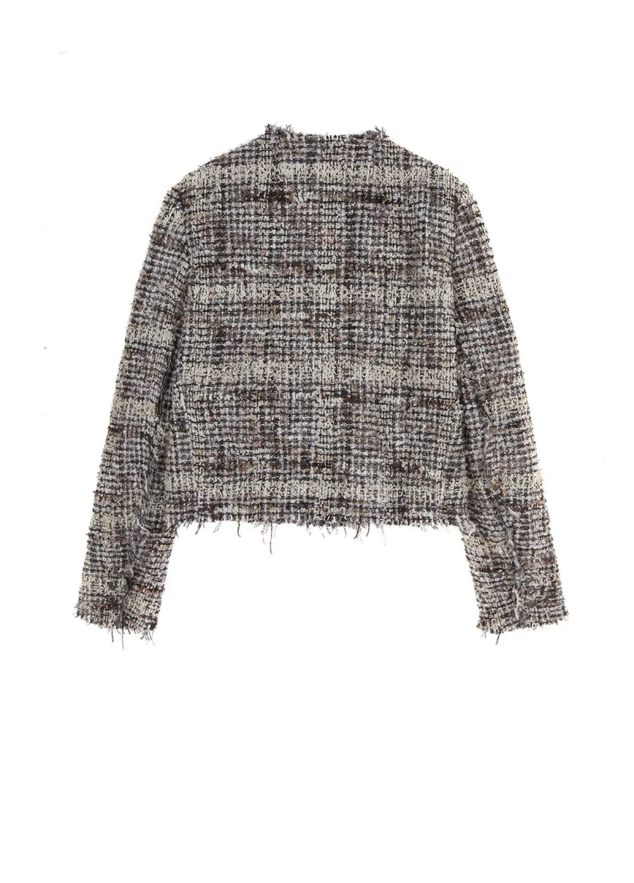 Coat / JNBY Cropped Jacquard Down Coat