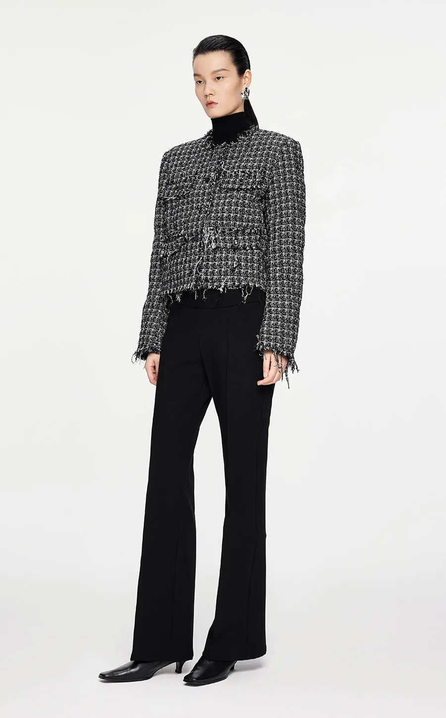 Coat / JNBY Cropped Jacquard Down Coat