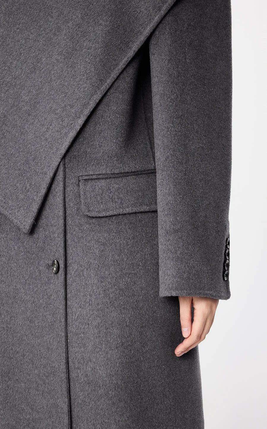 Coat / JNBY Mid-length Wool-cashmere Cape Coat