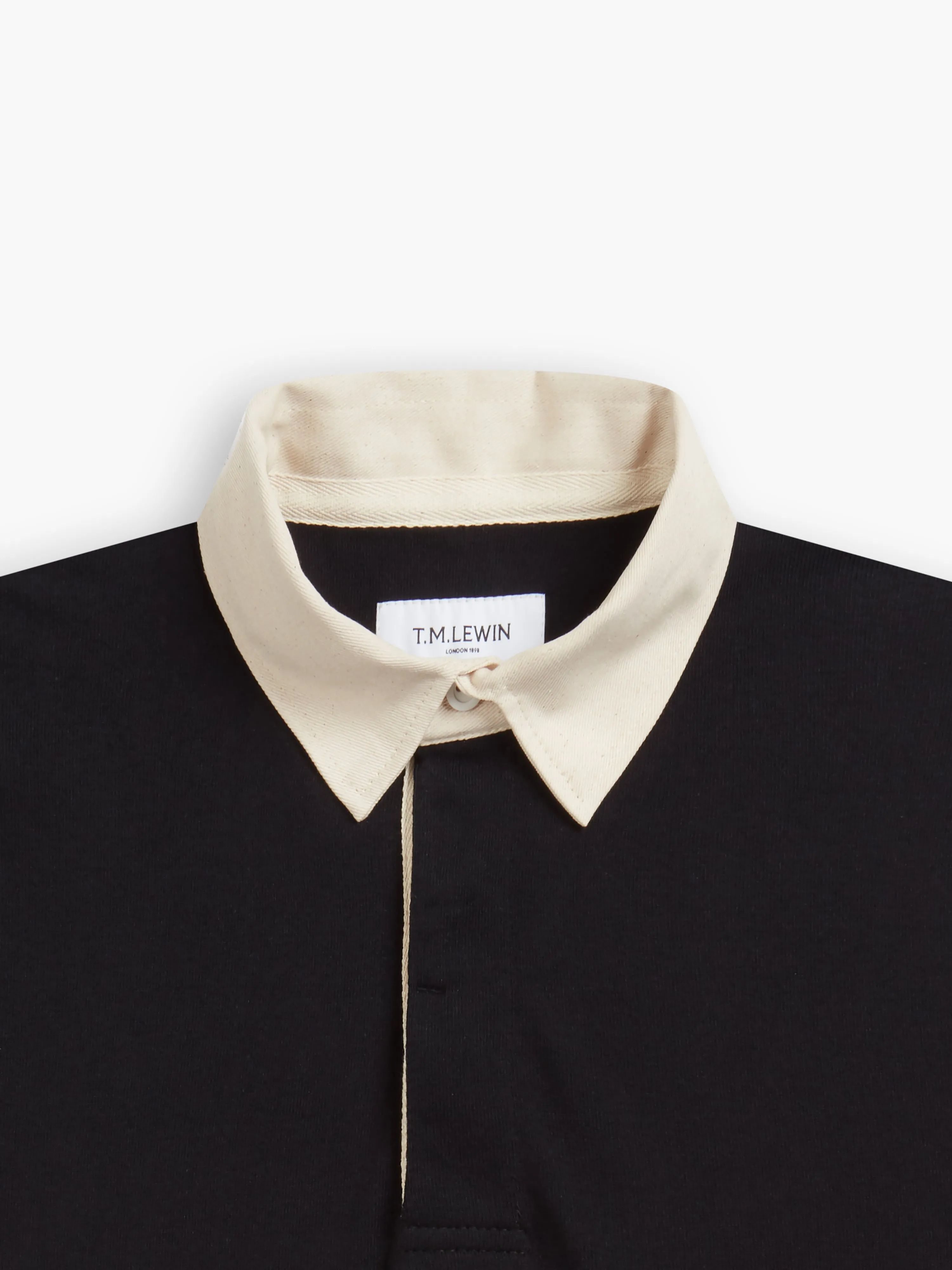 Cotton Rugby Shirt in Black