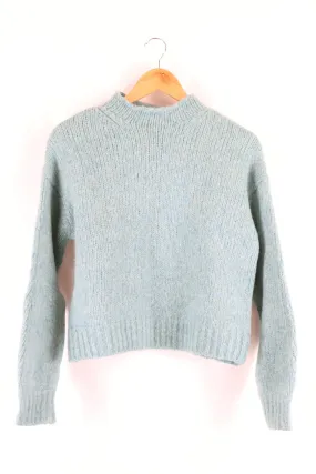 Country Road Blue Mock Neck Jumper XXS