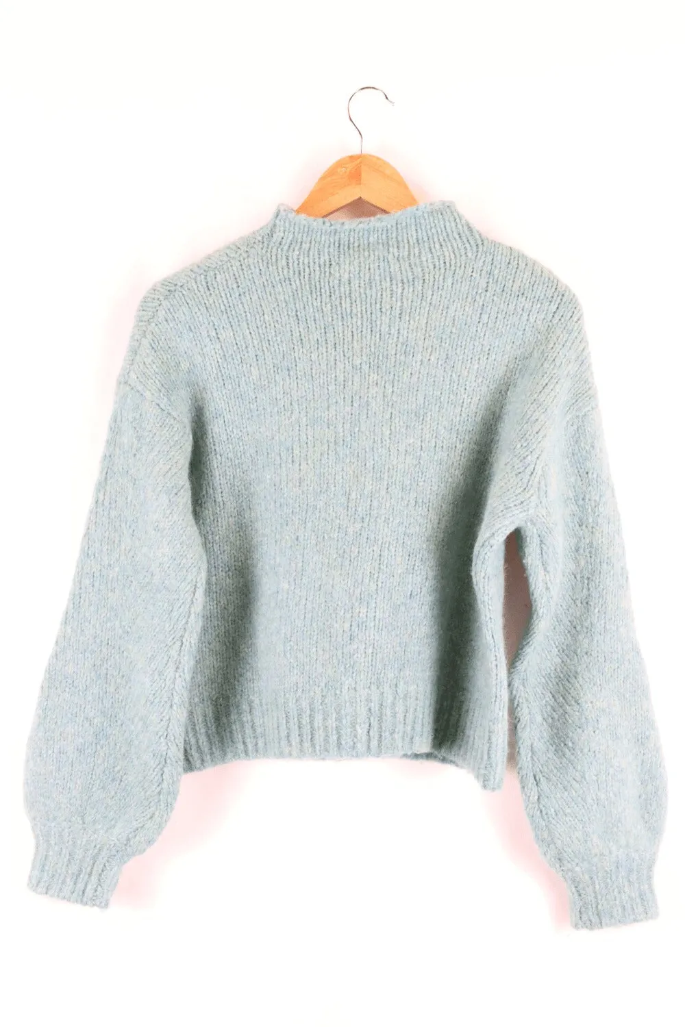 Country Road Blue Mock Neck Jumper XXS