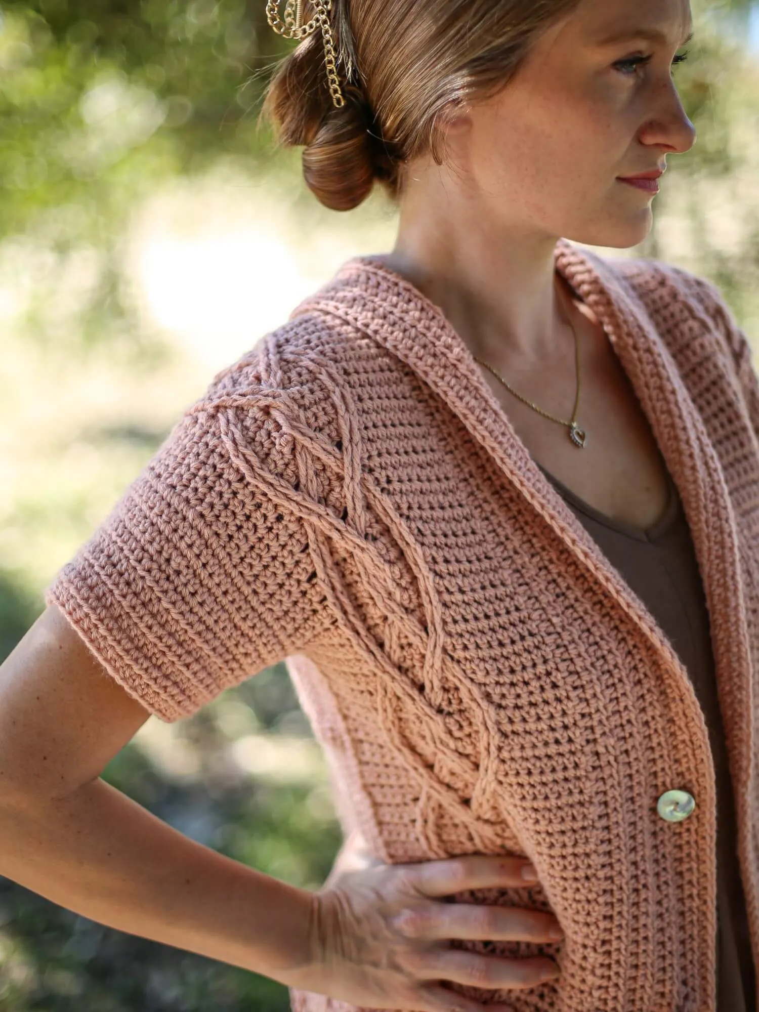 Crochet Kit - Cabled Bowler Cardigan