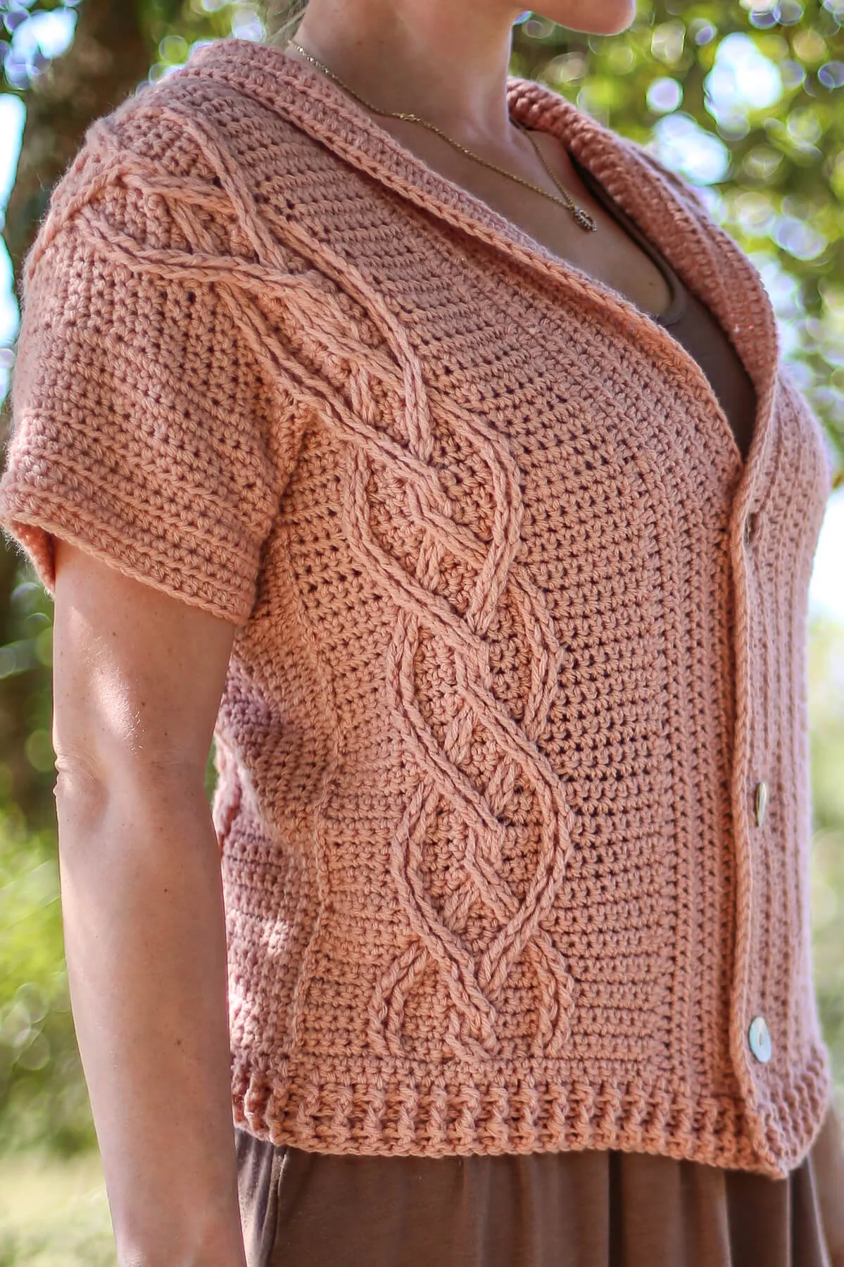 Crochet Kit - Cabled Bowler Cardigan