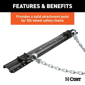 CURT 16000 CURT 16000 5th Wheel Hitch Safety Chain Anchors; Fits Industry-Standard Rails