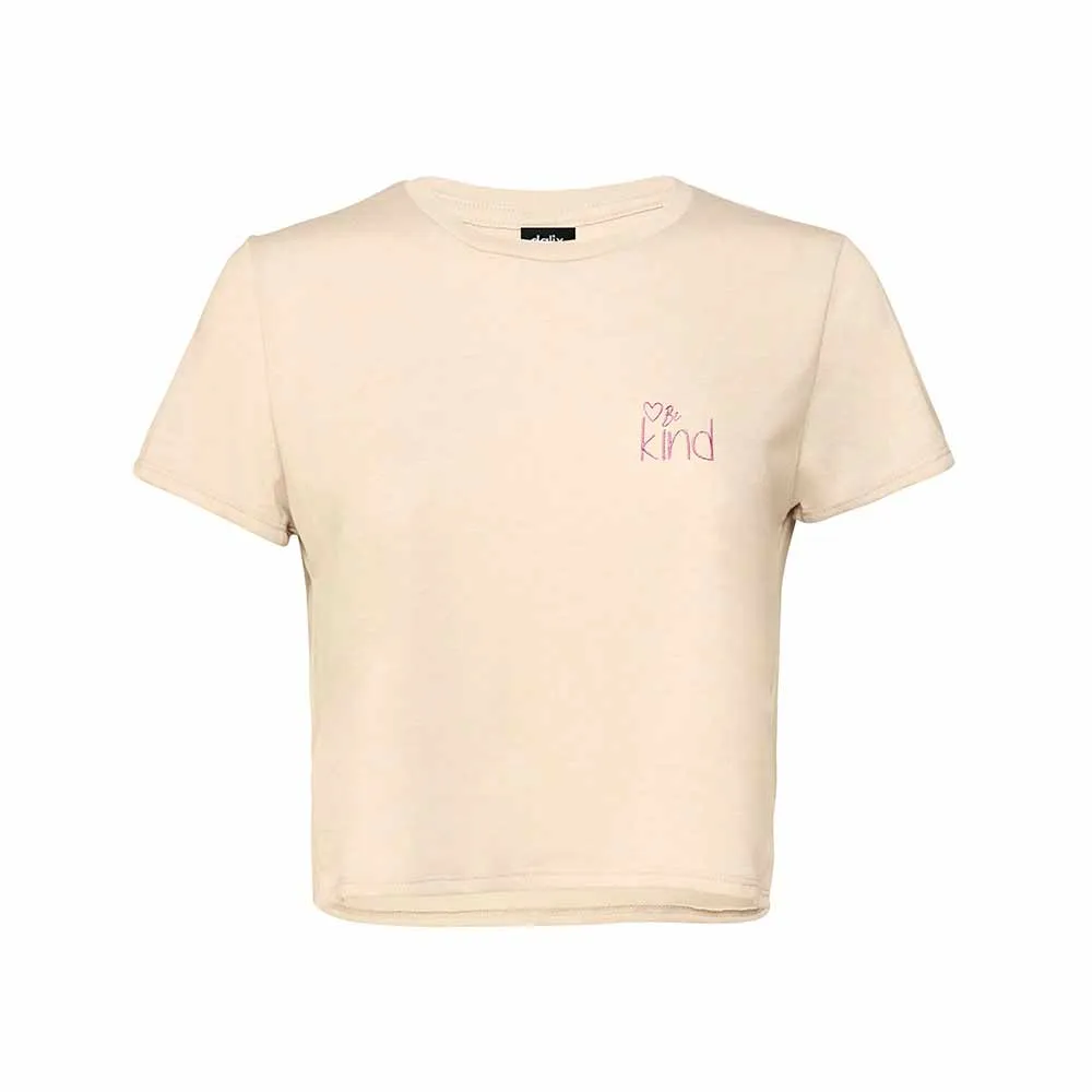 Dalix Be Kind Relaxed Cropped Tee