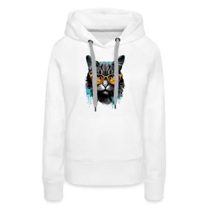 Damen Hoodie mit Katzenmotiv "Splash Cat 2"