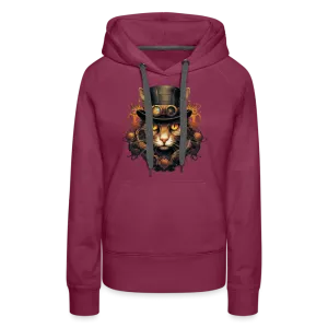 Damen Hoodie mit Katzenmotiv "Steampunk Cat"