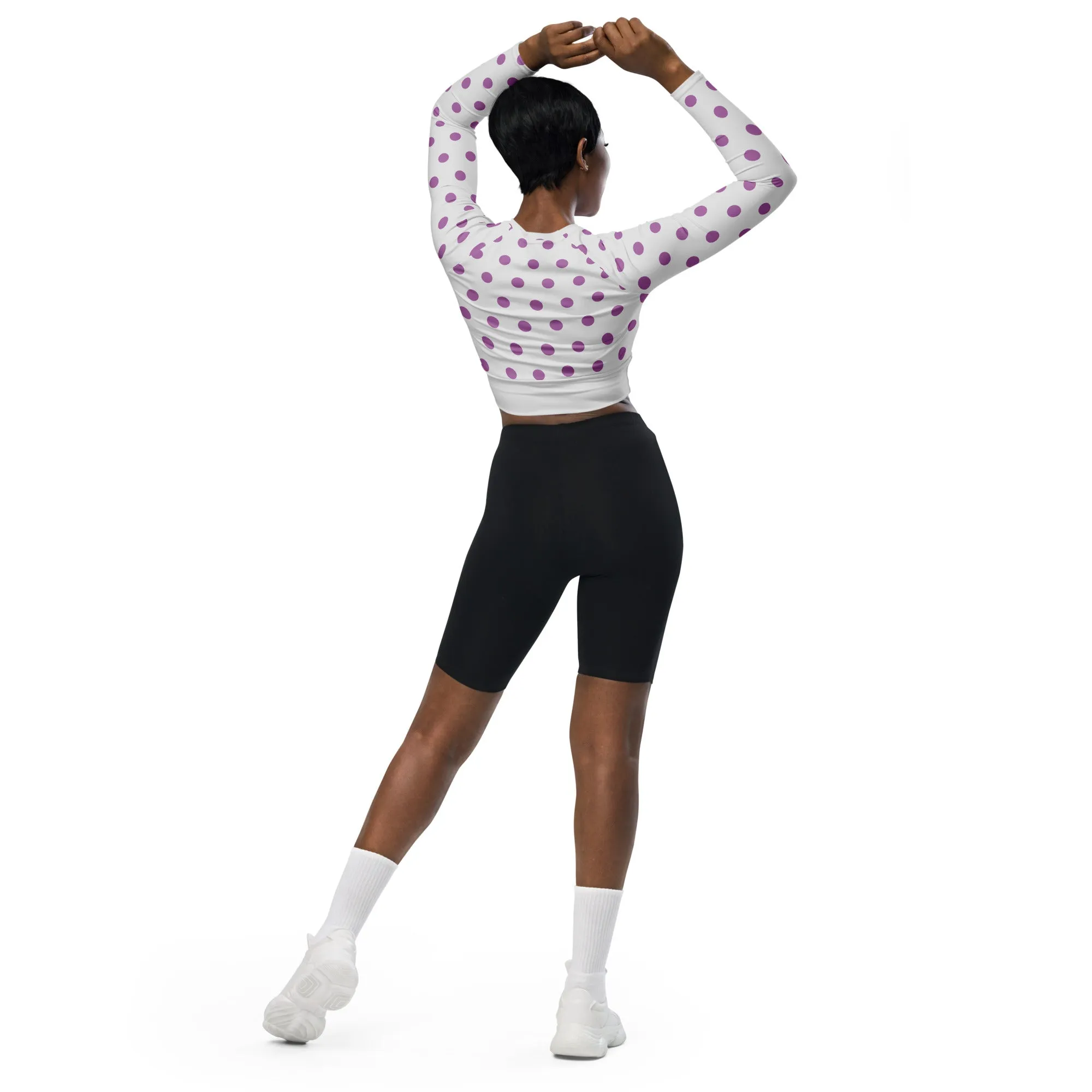 Dots Long Sleeve Crop Top