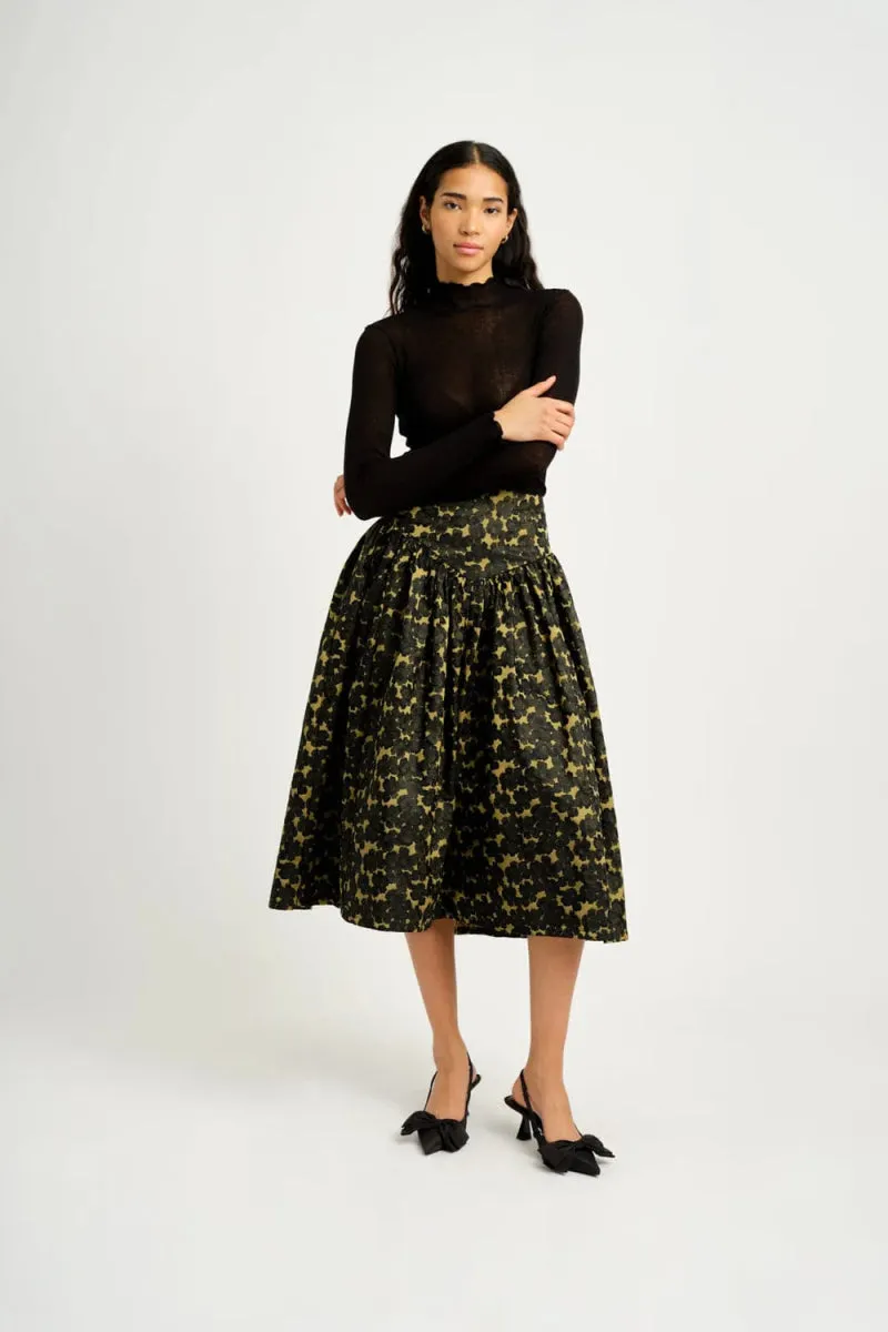 Eliza Faulkner Lucille Skirt - Chartreuse Jacquard (Online Exclusive)