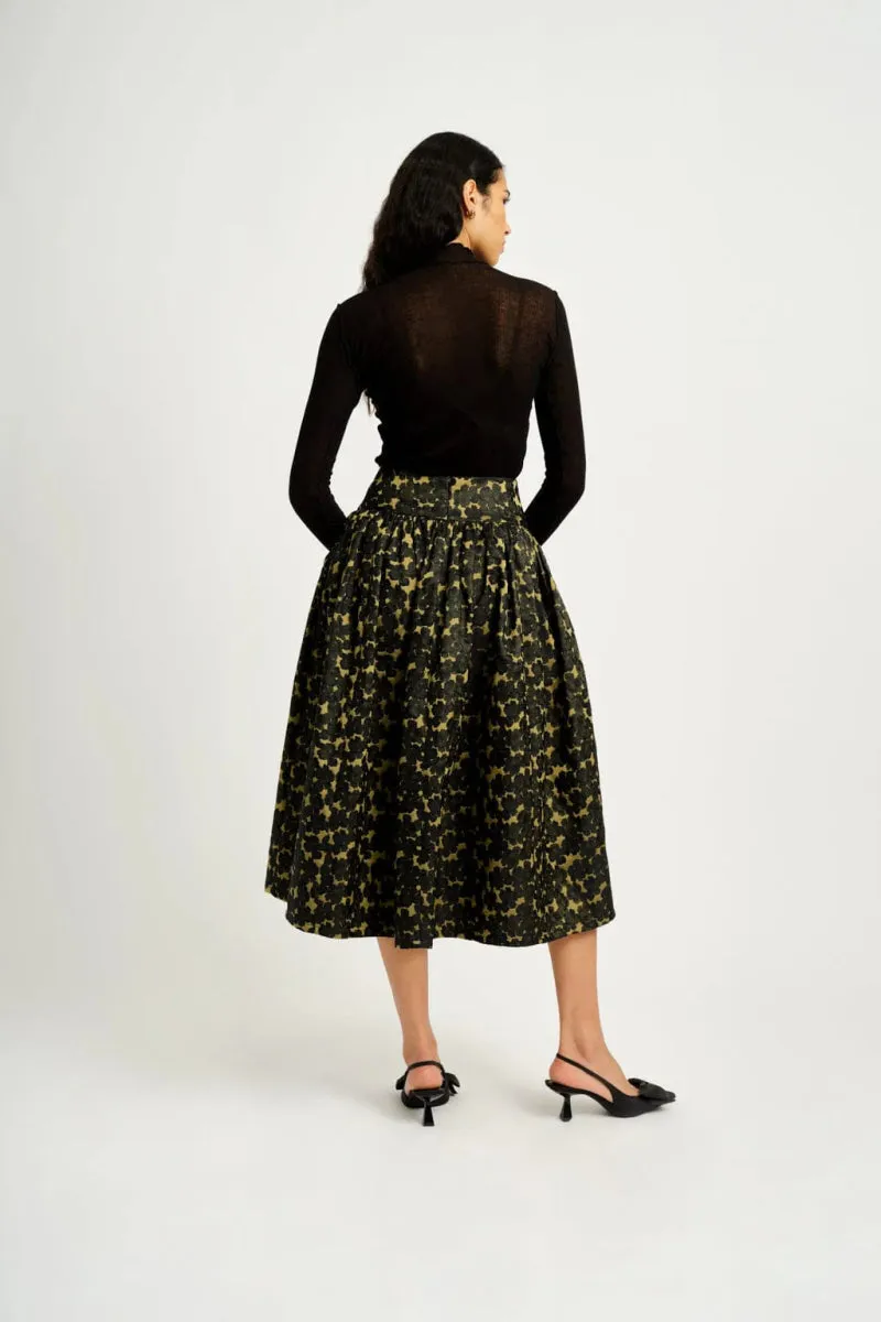 Eliza Faulkner Lucille Skirt - Chartreuse Jacquard (Online Exclusive)