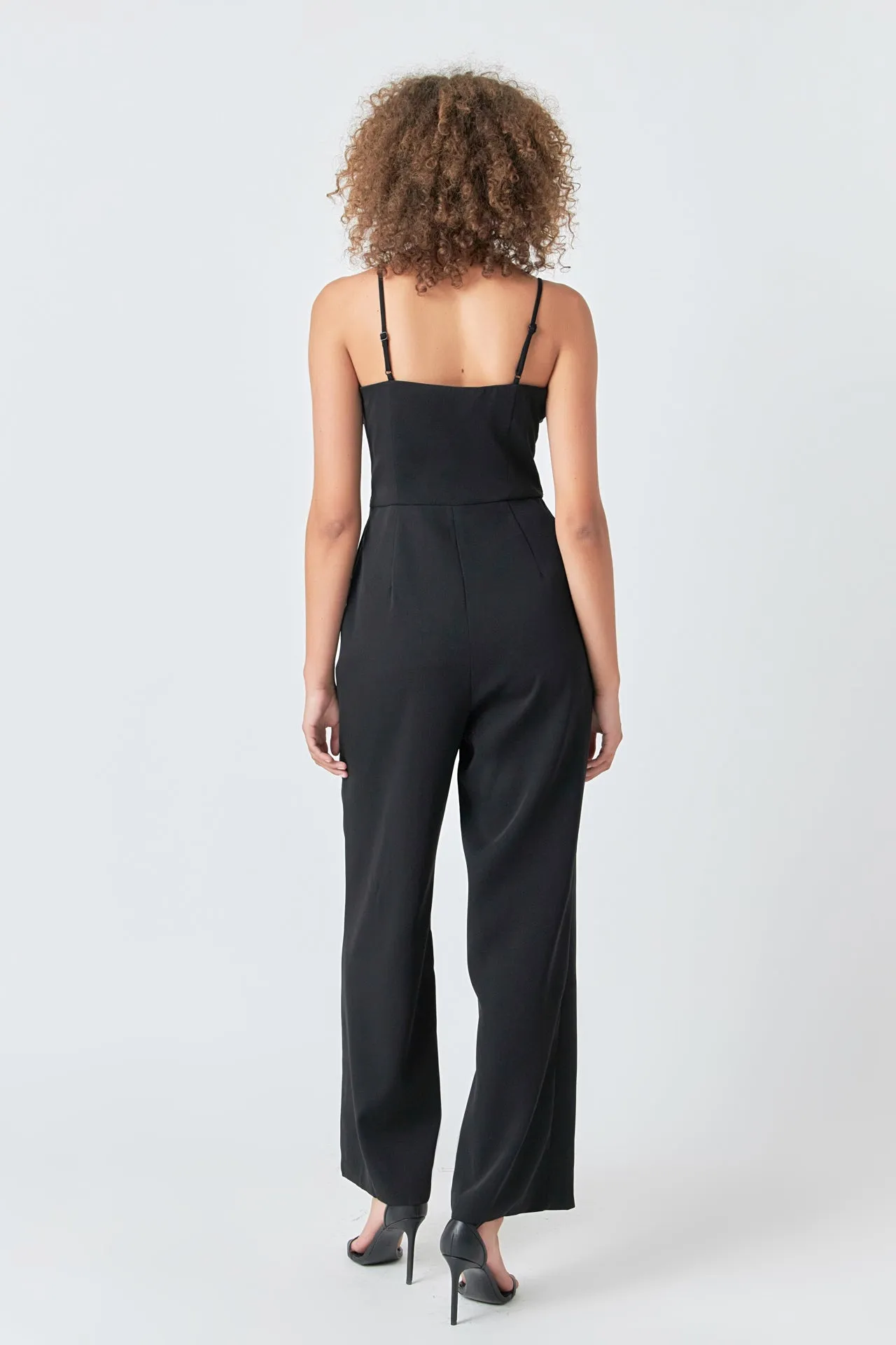 Endless Rose - Flower Trim Jumpsuit