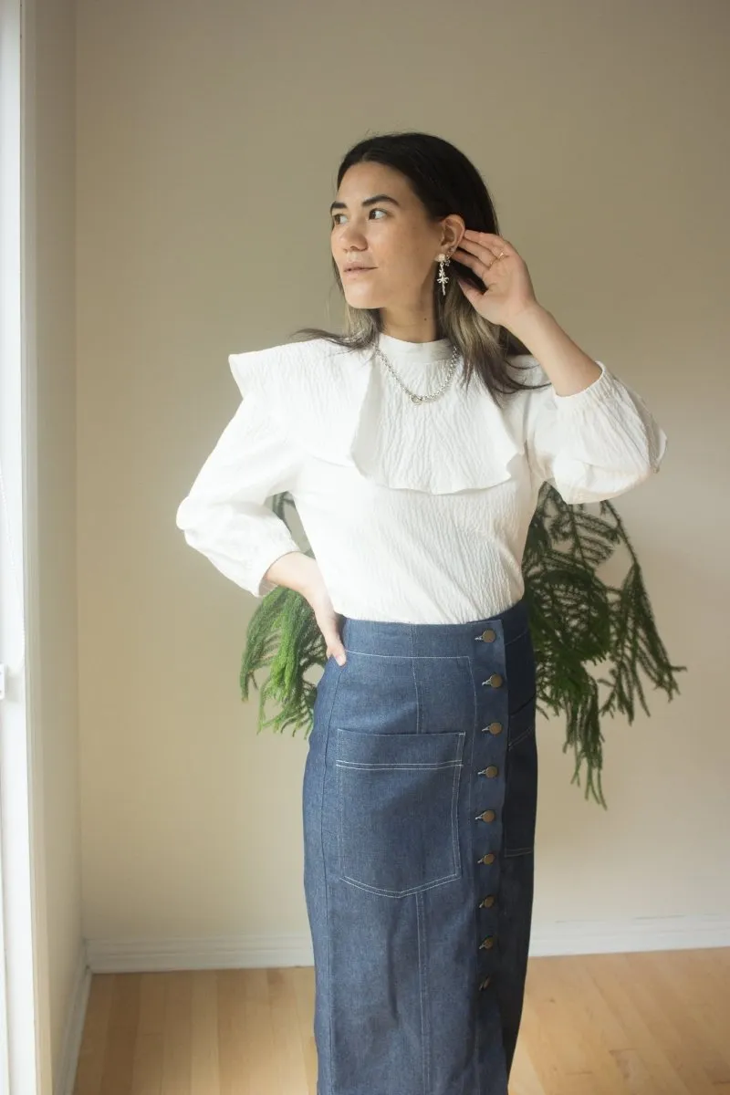 Eve Gravel Kueva Skirt - Denim (Online Exclusive)