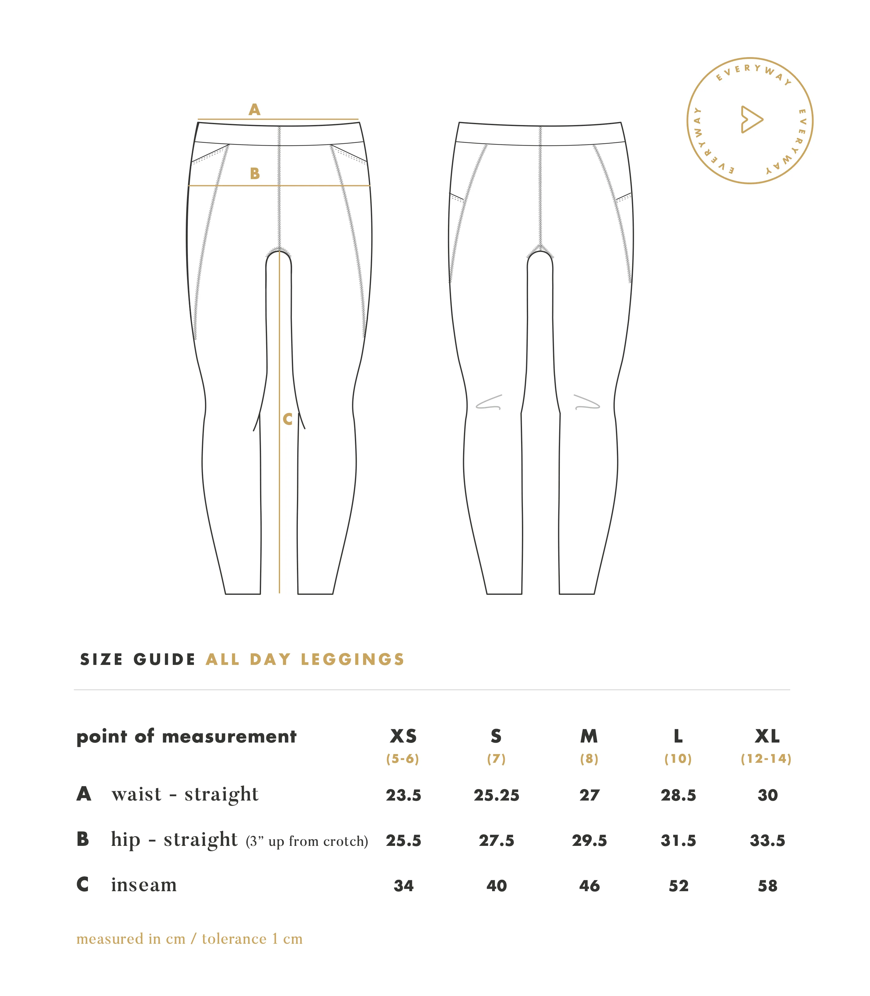 Everyway - All Day Leggings (Inca Gold)