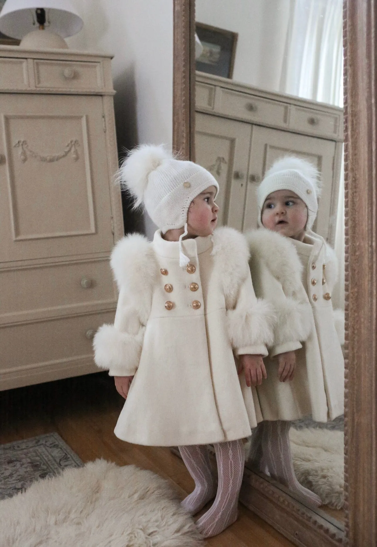 Evie Ivory Wool Coat