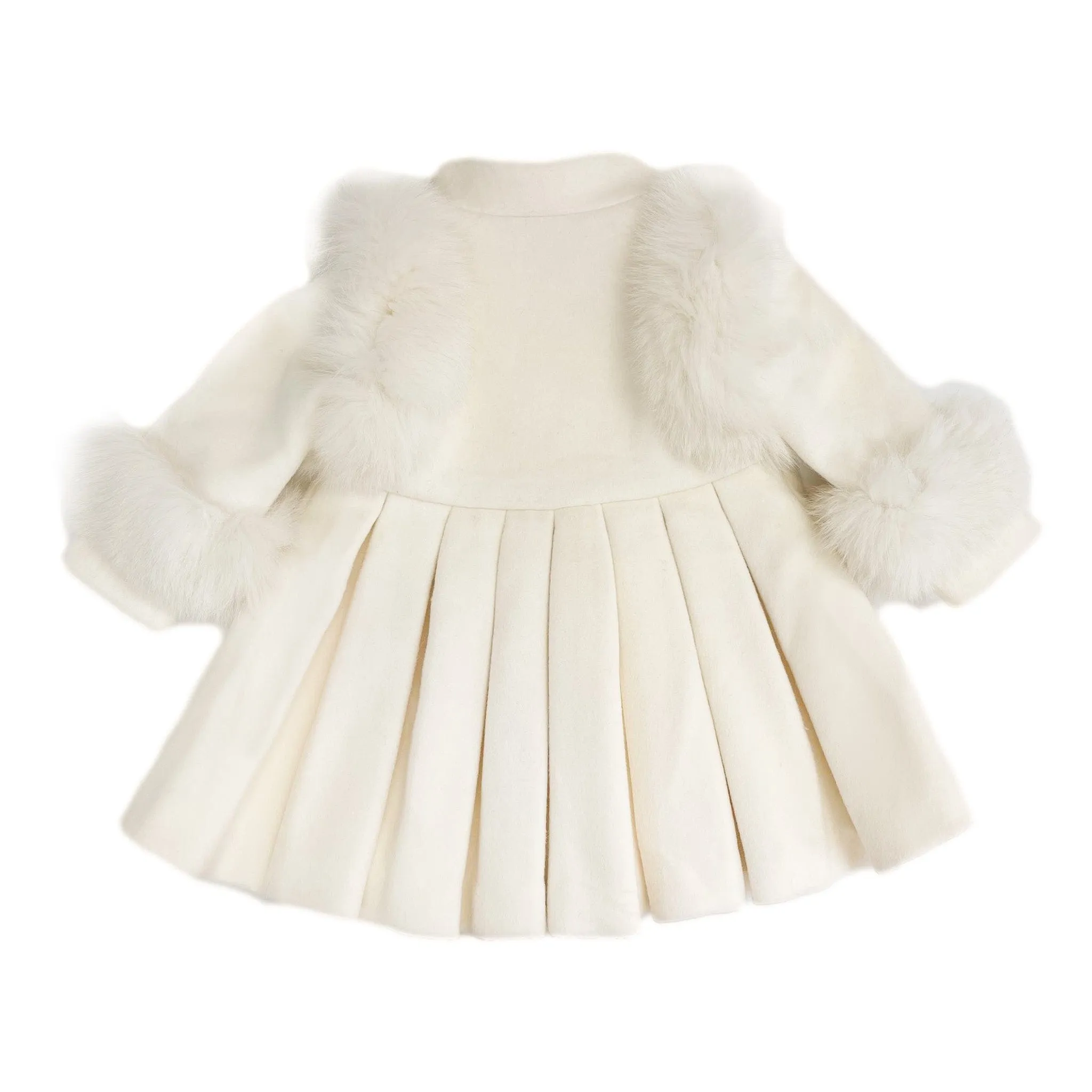 Evie Ivory Wool Coat