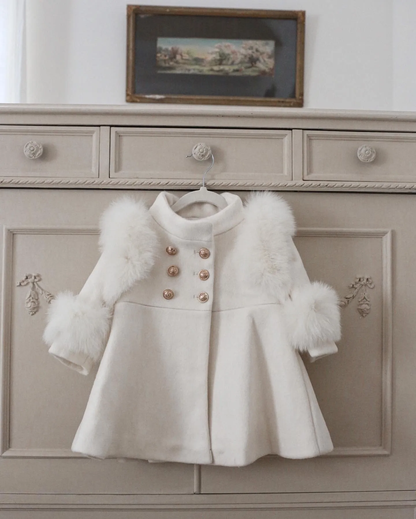 Evie Ivory Wool Coat