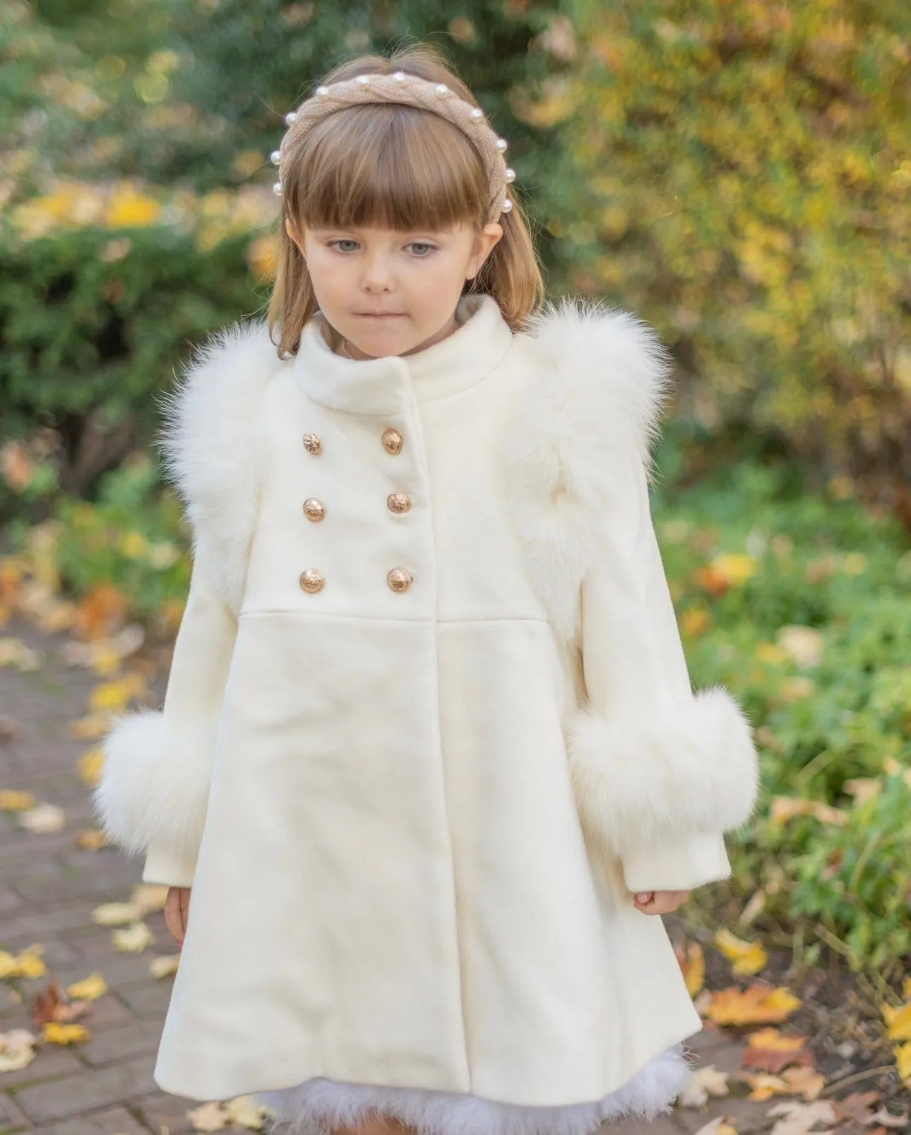 Evie Ivory Wool Coat