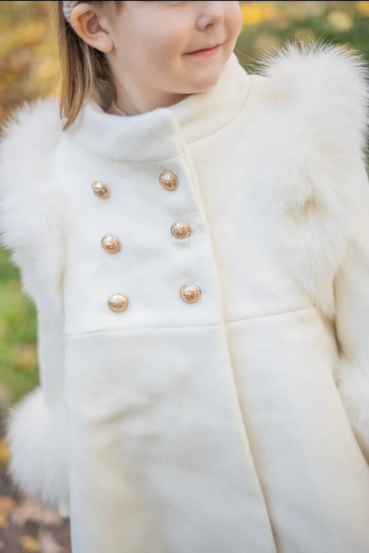 Evie Ivory Wool Coat