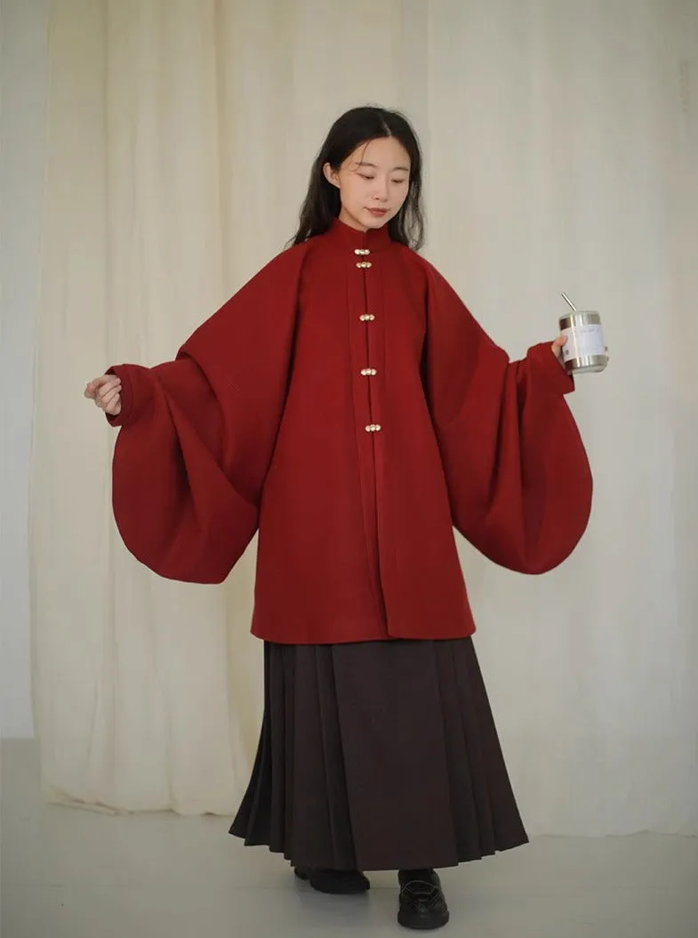 Feng Lin 枫林 Maple Forest Modernized Ming Jacket & Easy-Wear Mamian Set