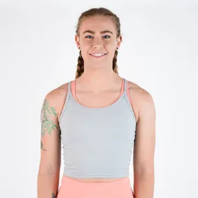 FLEO Switch Up Crop Tank - Silver