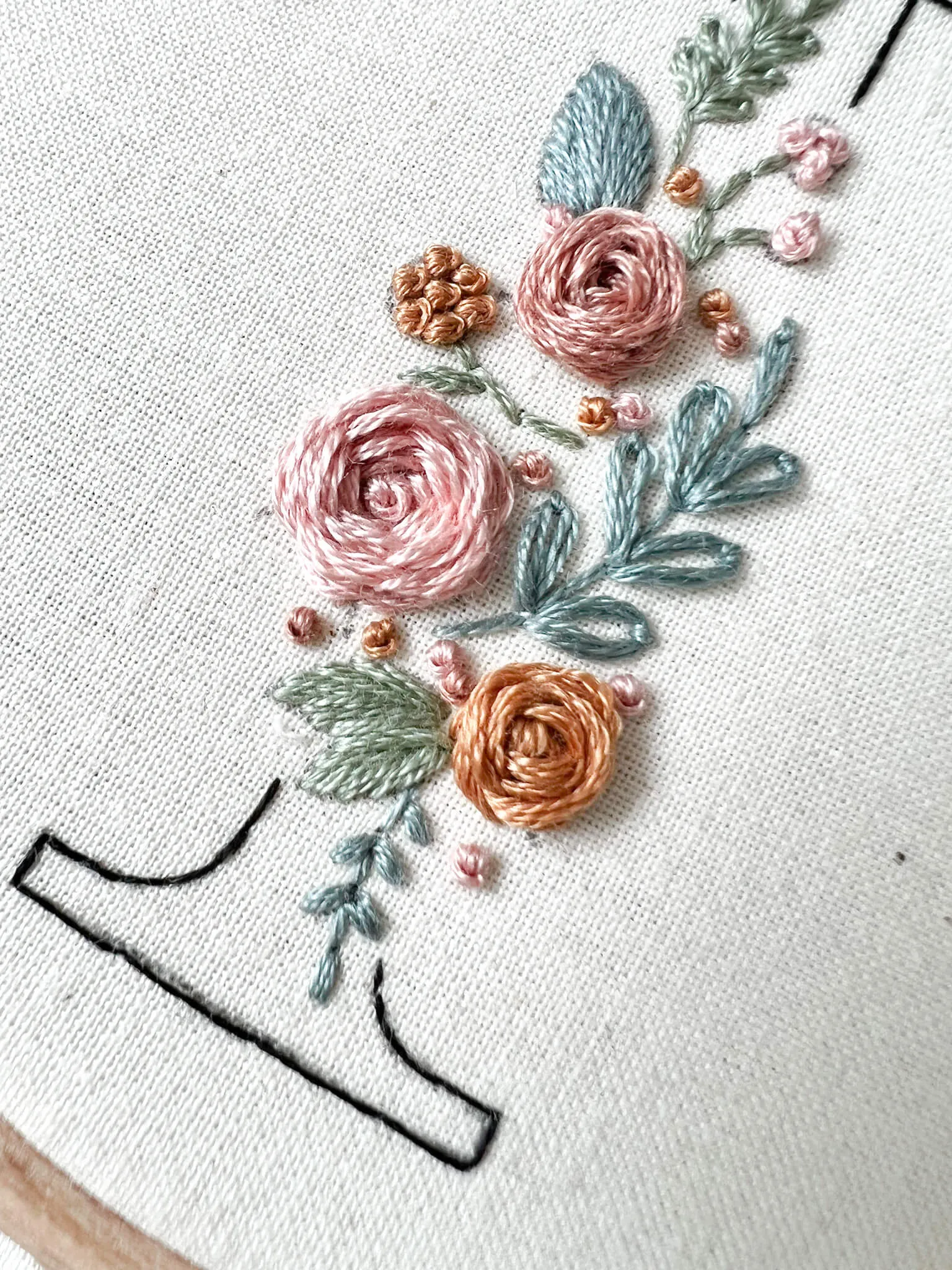 Floral Initial - A-Z Embroidery Patterns