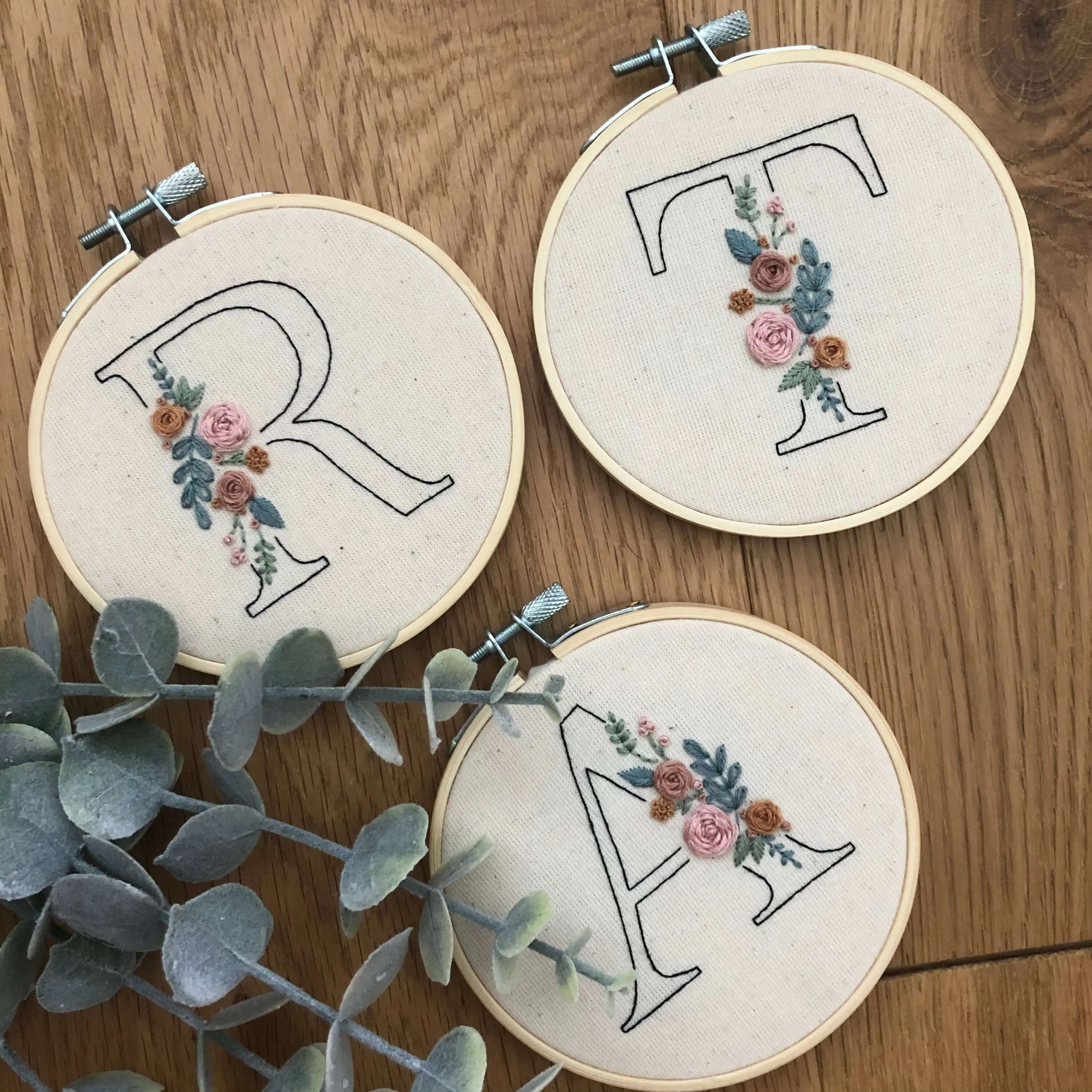 Floral Initial - A-Z Embroidery Patterns