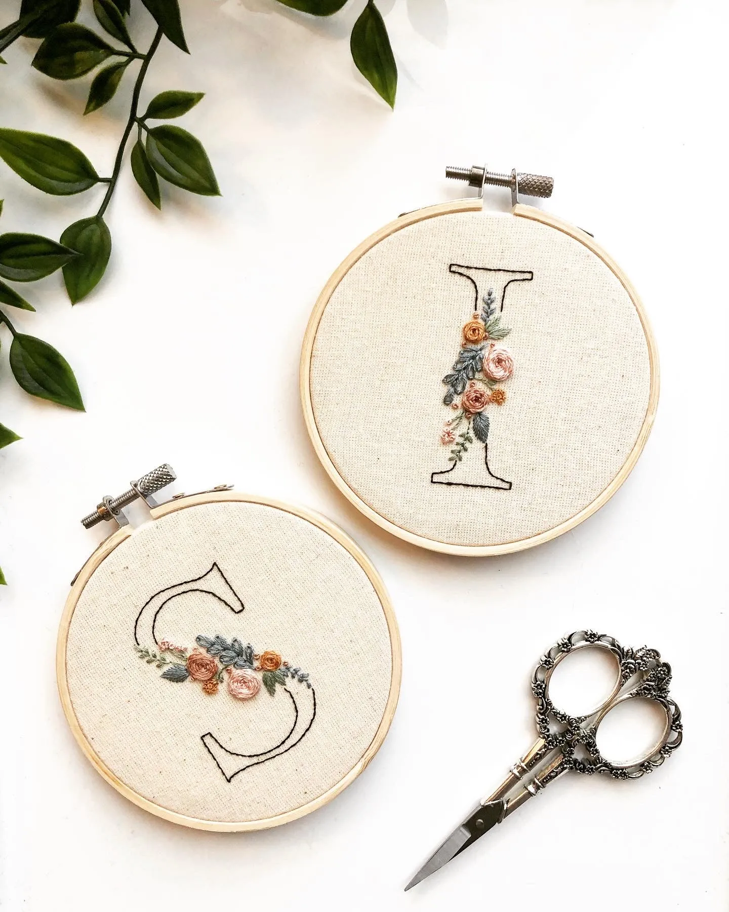 Floral Initial - A-Z Embroidery Patterns