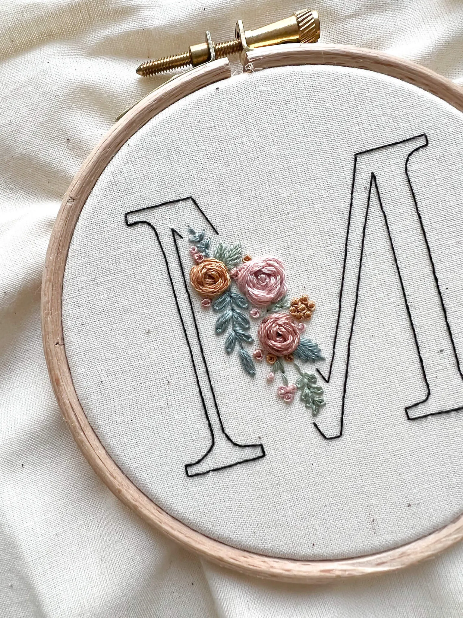 Floral Initial - A-Z Embroidery Patterns