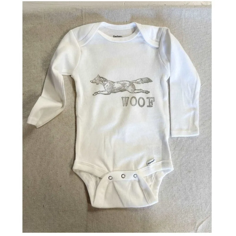 Fox Print Baby Cotton One-Piece 6-9 Months Long Sleeve