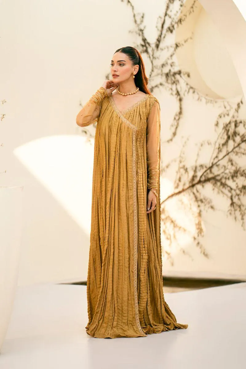 Fozia Khalid - Sehar - Golden - Silk - 3 Piece