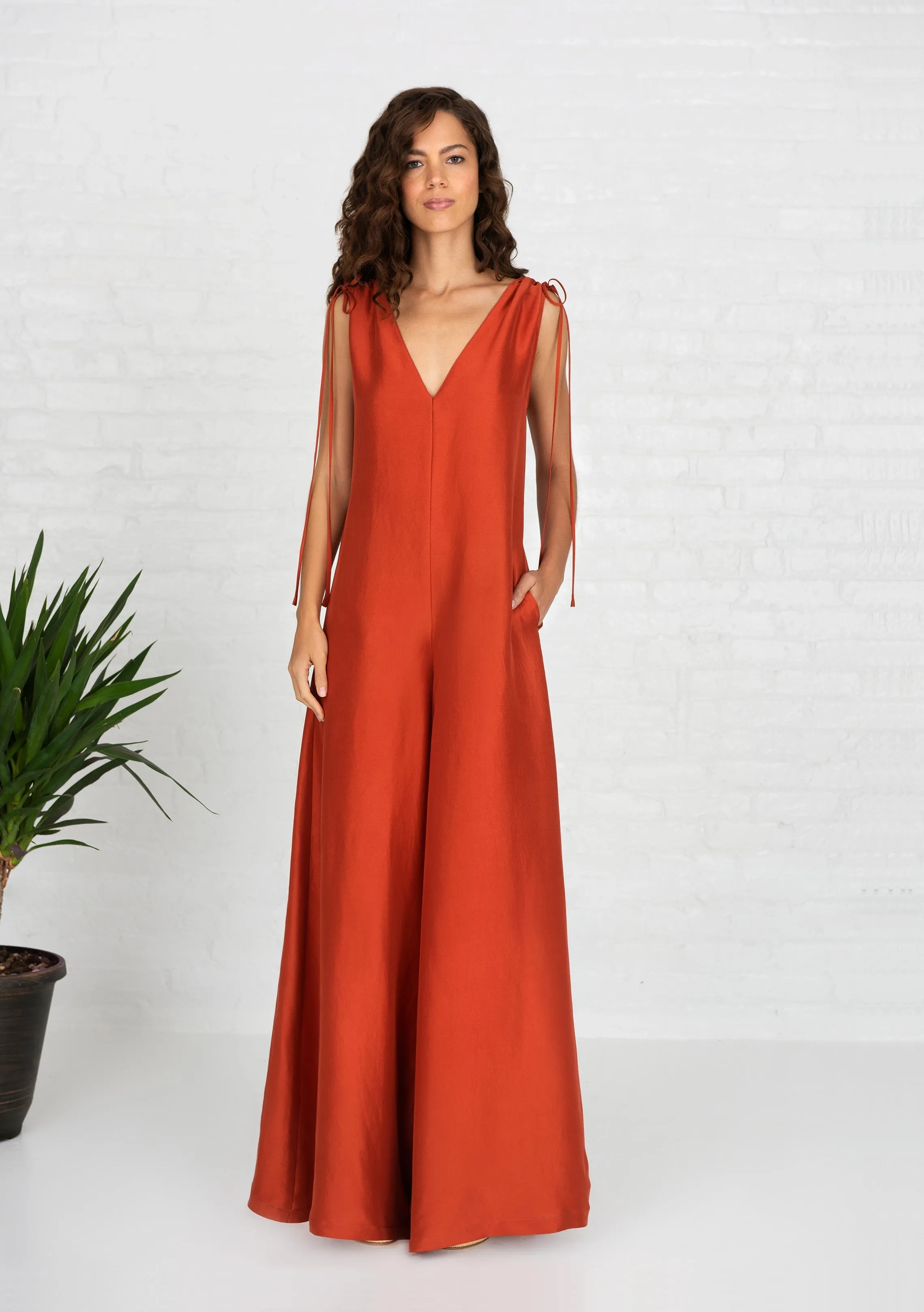 Gemma Jumpsuit - Burnt Orange