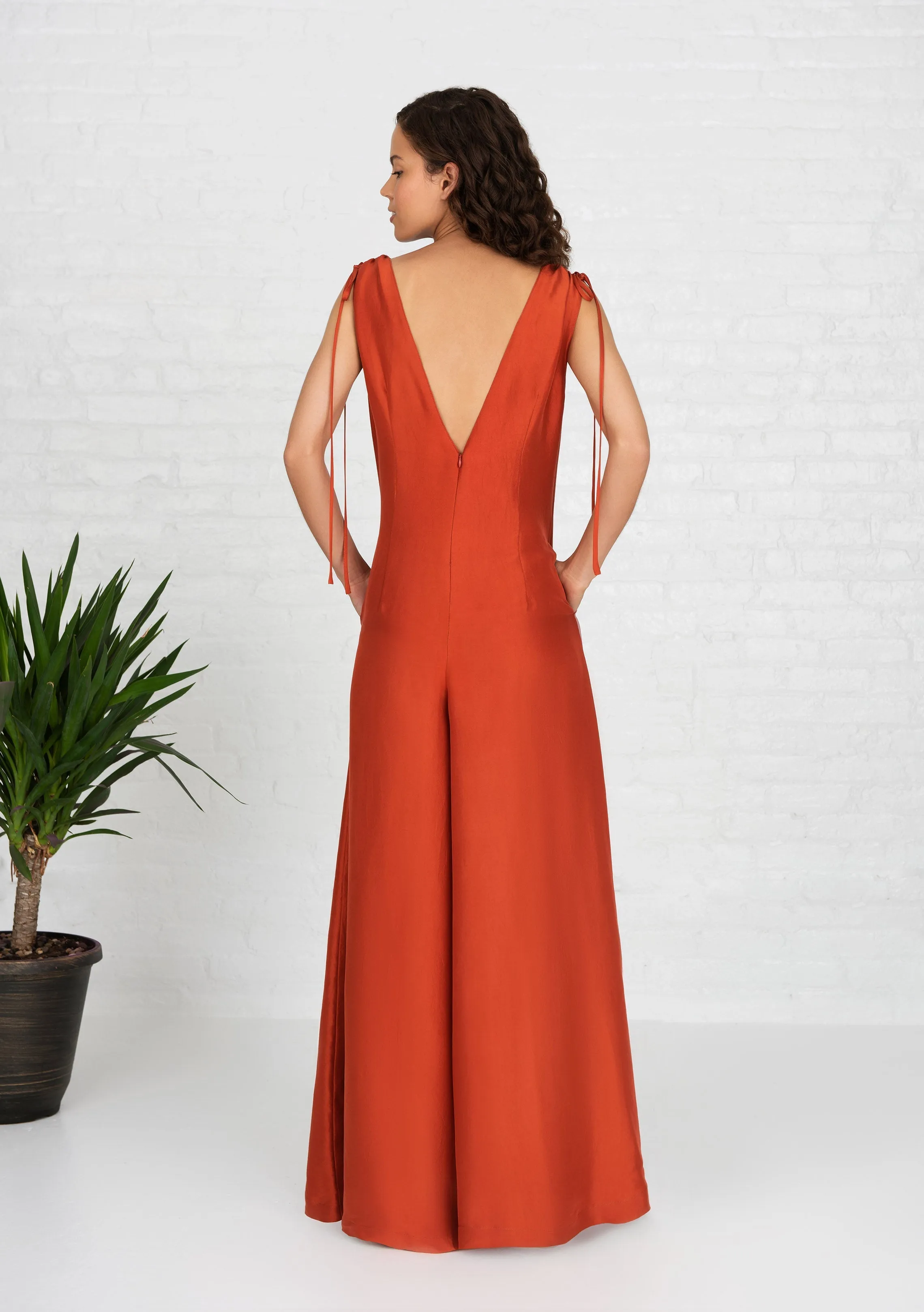 Gemma Jumpsuit - Burnt Orange