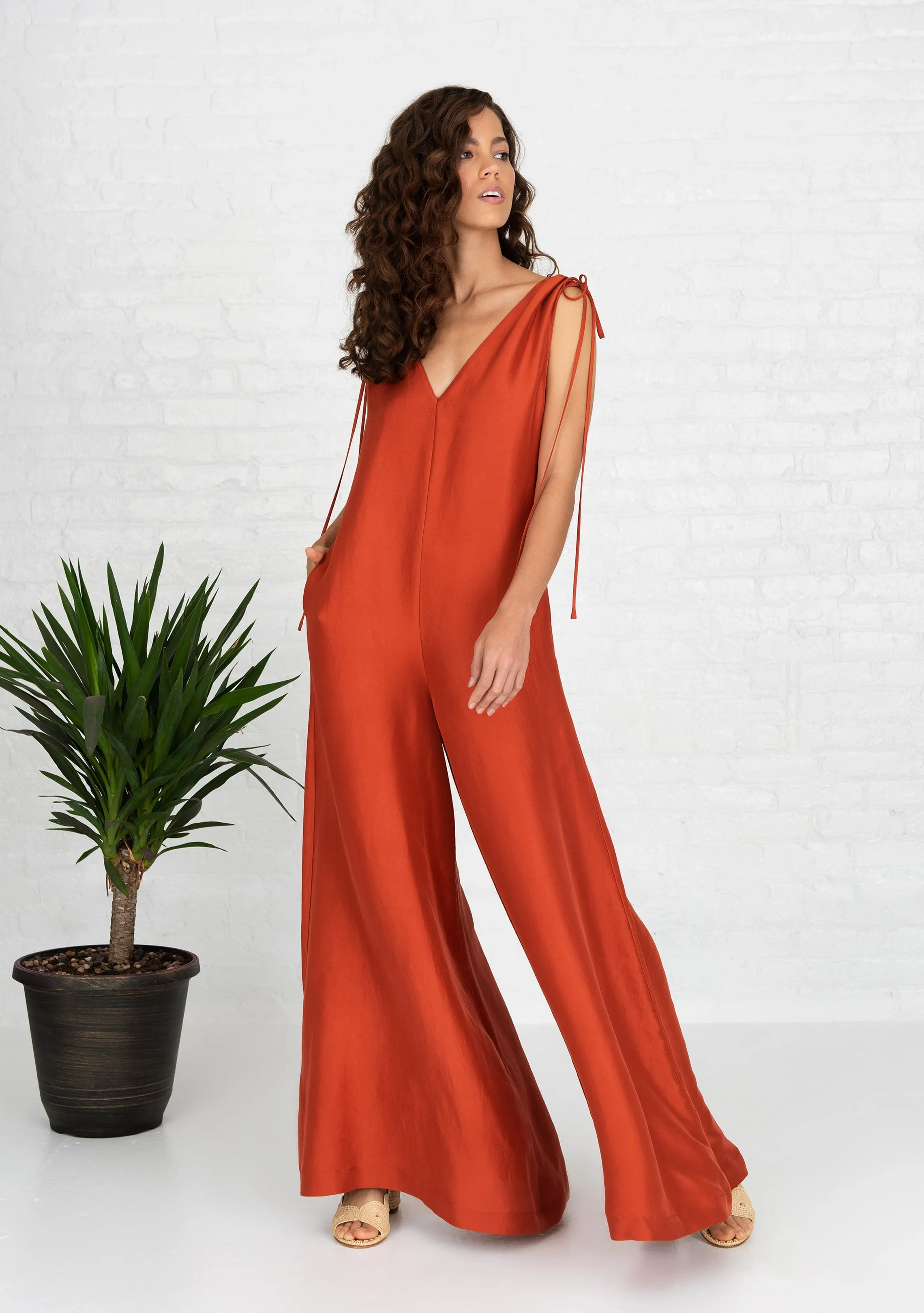 Gemma Jumpsuit - Burnt Orange