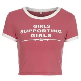 Girls Supporting Girl Crop Top