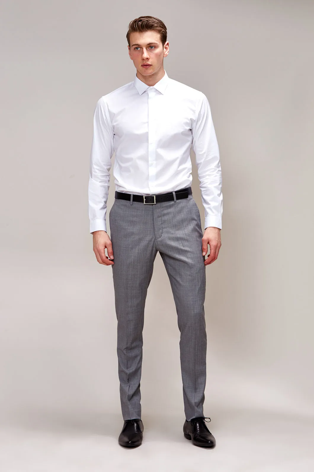 Grey Sharkskin Mod Pant