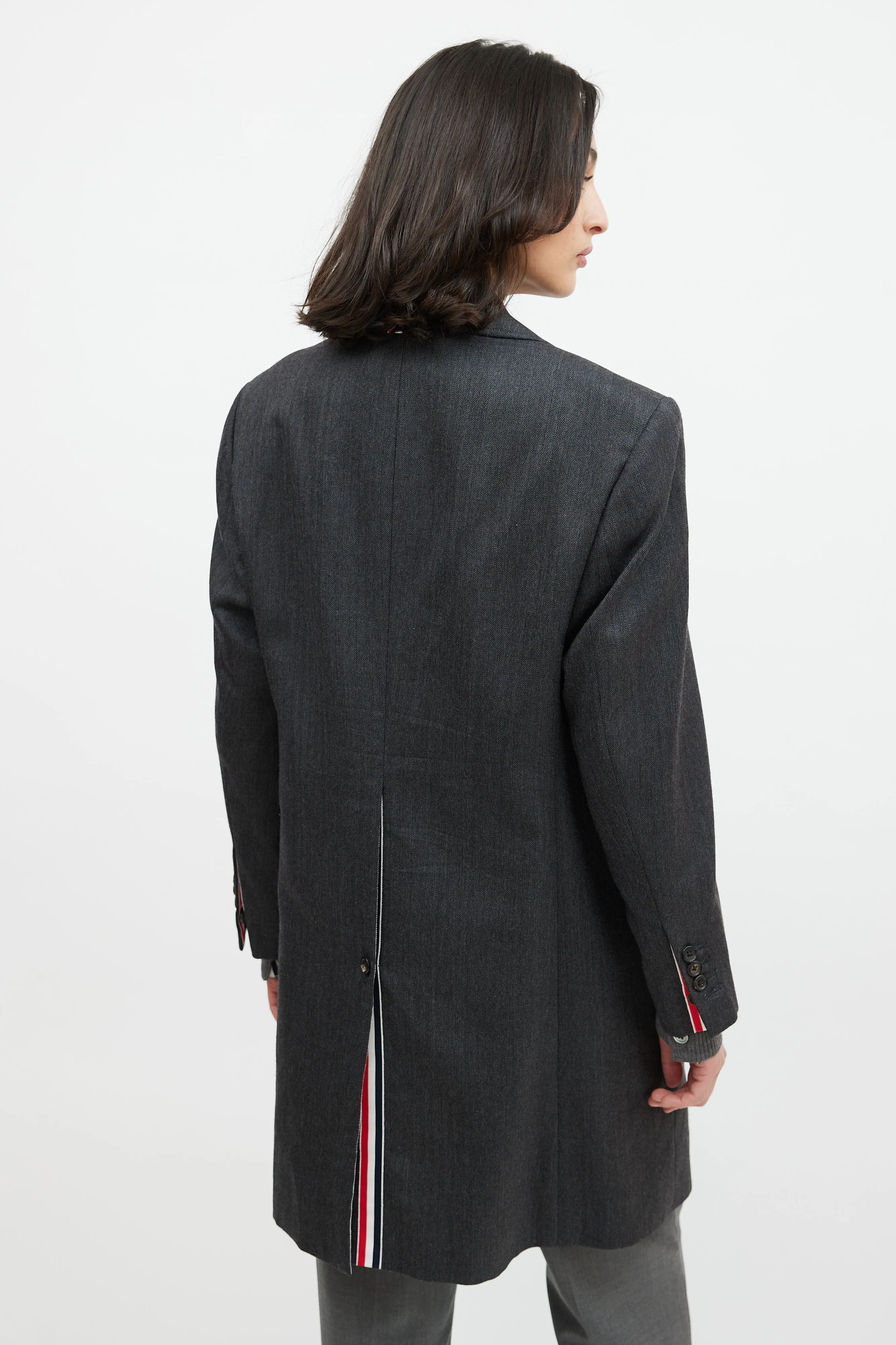 Grey Wool Tweed Coat