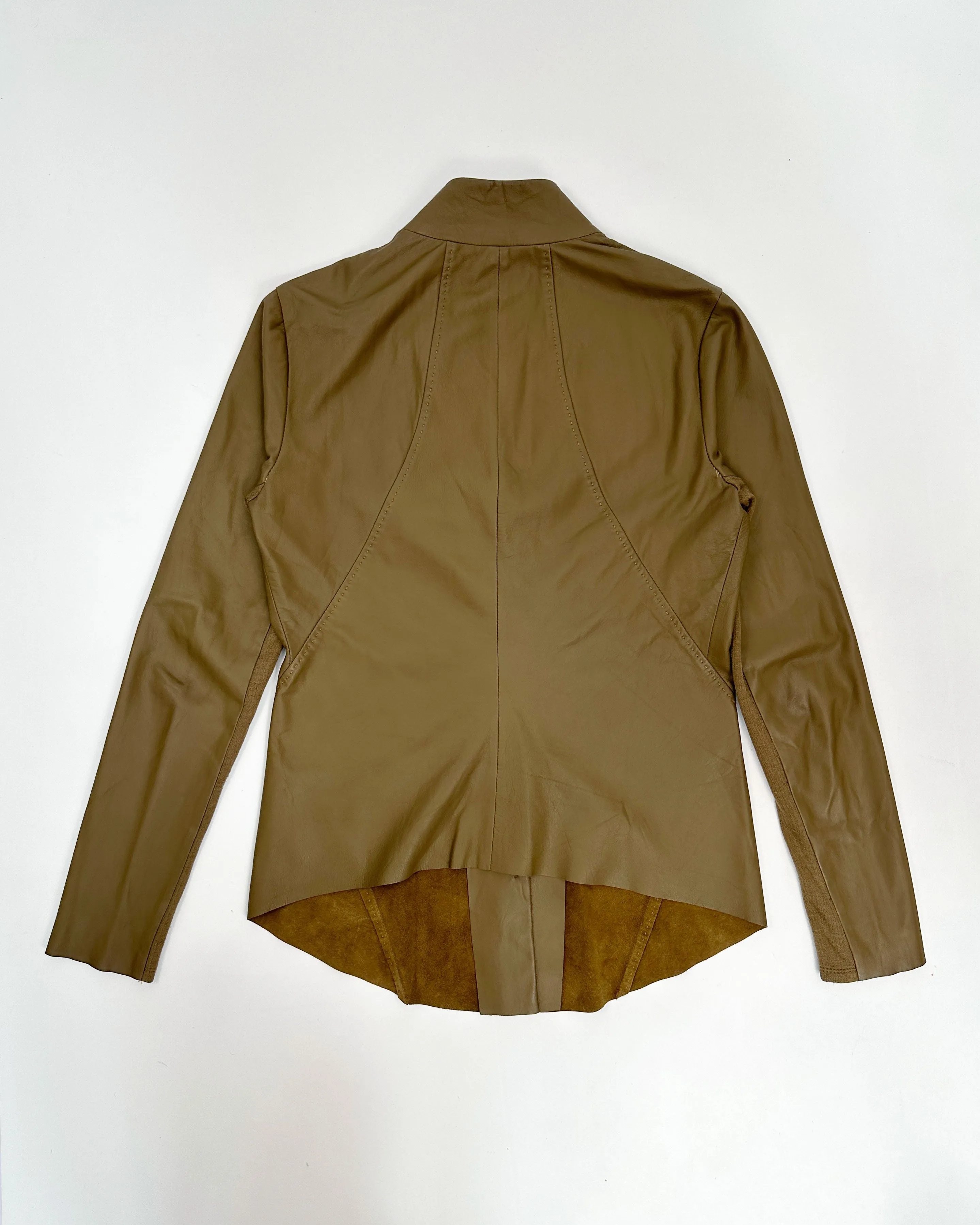 Helmut Lang Raw Leather Light Jacket 2000's