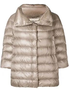 HERNO Chic Mini Puffer Jacket in Dove Grey