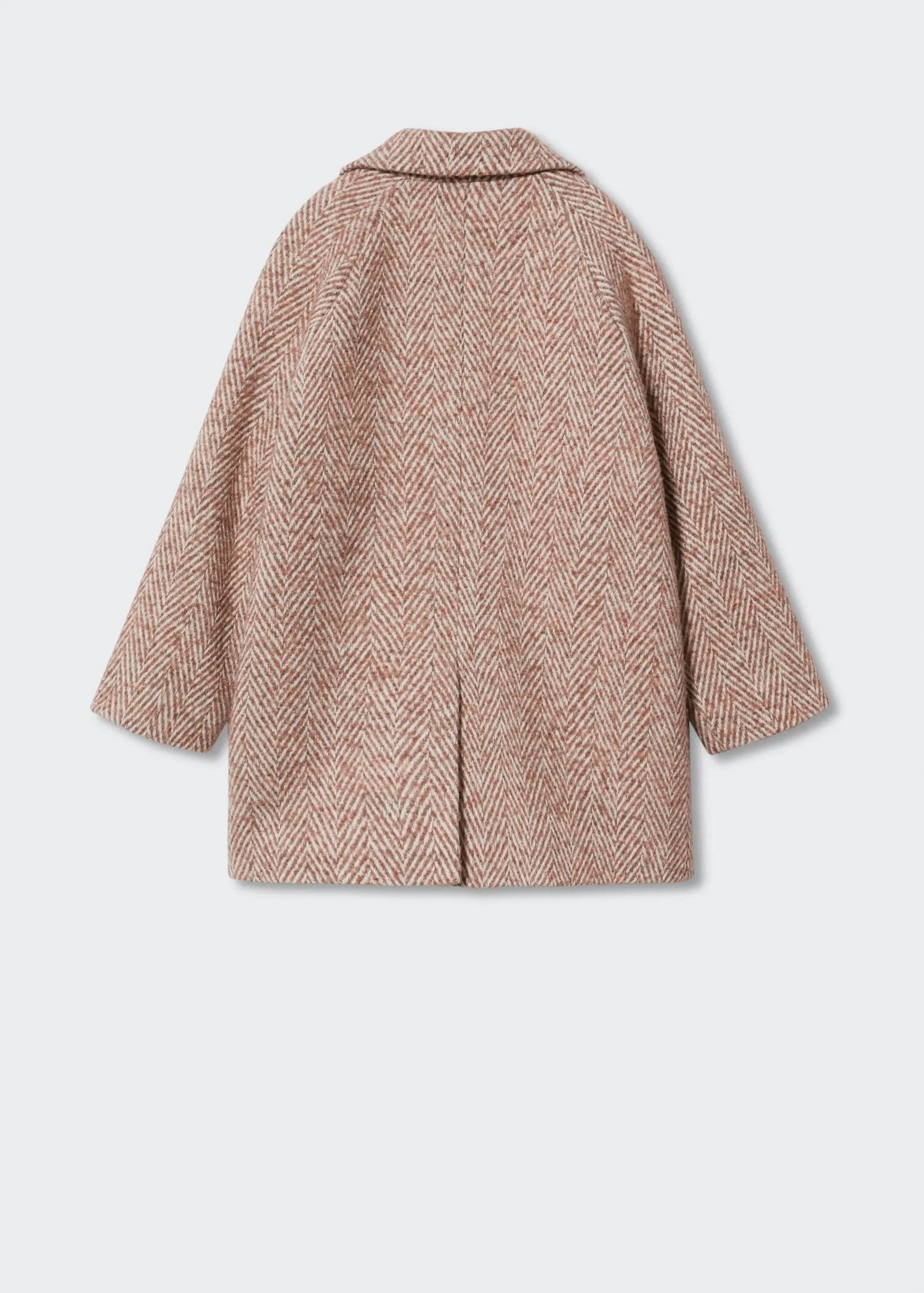 Herringboned fabric coat