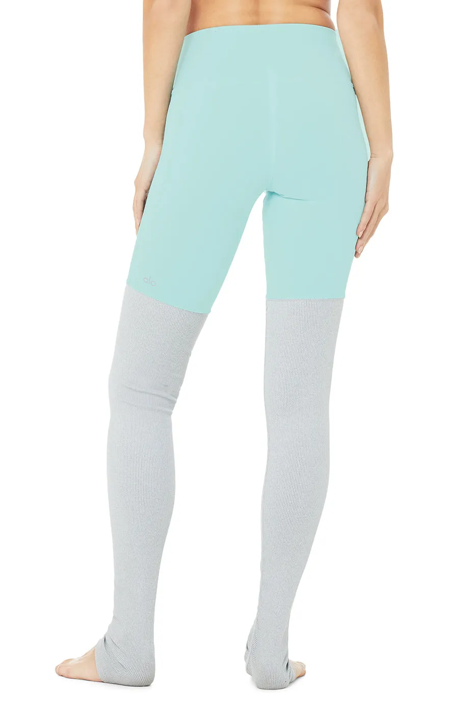 High-Waist Goddess Legging - Blue Quartz/Dove Grey Heather