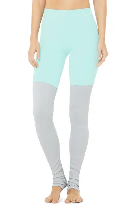 High-Waist Goddess Legging - Blue Quartz/Dove Grey Heather